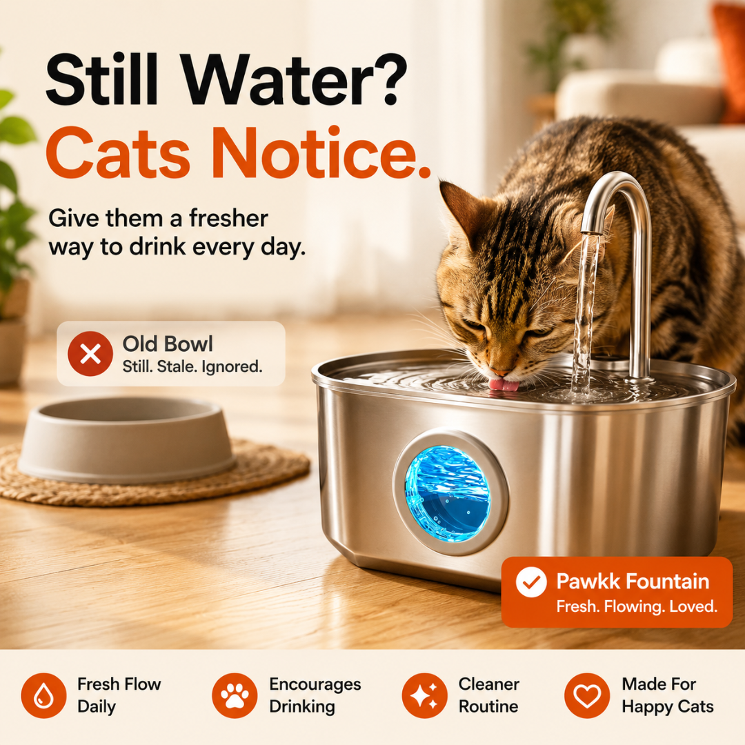 Pawkk Stainless Steel Cat Fountain