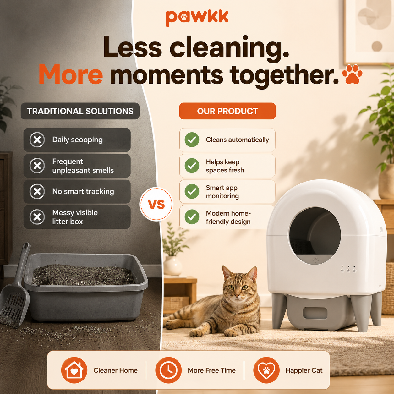 Pawkk Self-Cleaning Litter Box